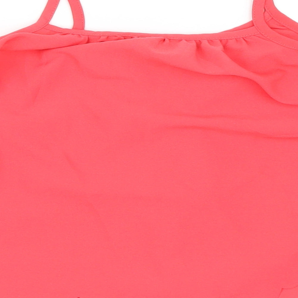 Tu  Girls Pink  Mesh Camisole Blouse Size 7 Years
