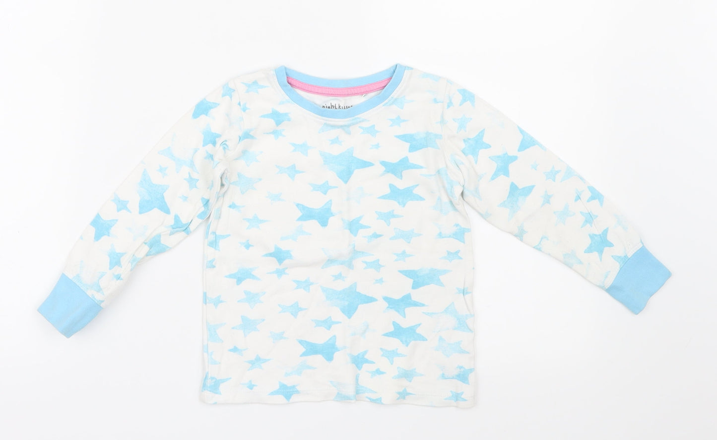 NEXT Girls Blue Geometric  Top Pyjama Top Size 2-3 Years  - Stars