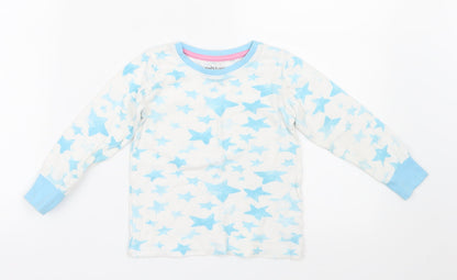 NEXT Girls Blue Geometric  Top Pyjama Top Size 2-3 Years  - Stars