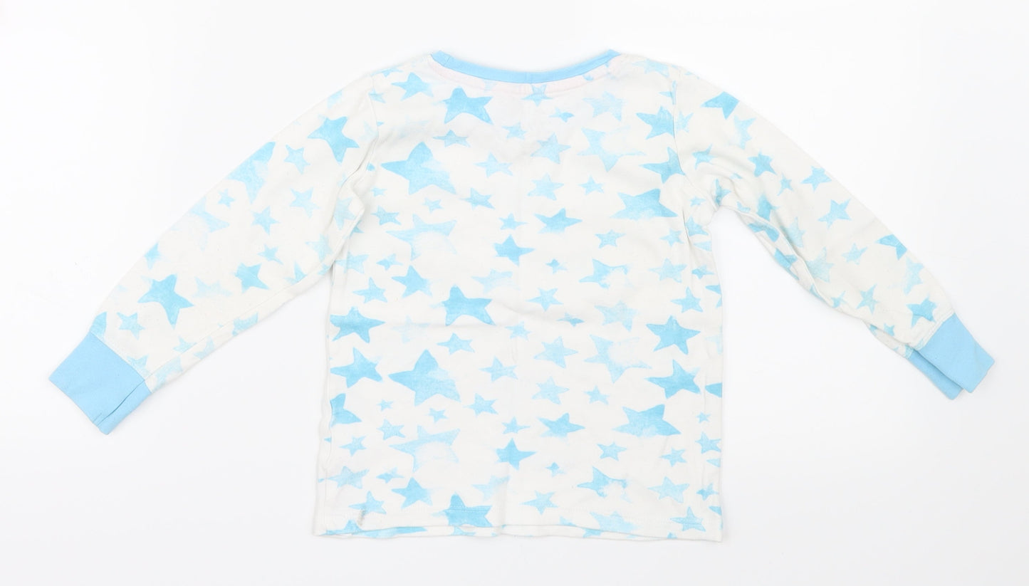 NEXT Girls Blue Geometric  Top Pyjama Top Size 2-3 Years  - Stars