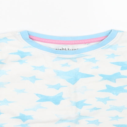 NEXT Girls Blue Geometric  Top Pyjama Top Size 2-3 Years  - Stars