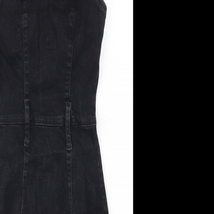 Denim Co Womens Black  Denim Mini  Size 4