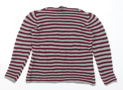 Bexleys Womens Red Striped  Pullover Jumper Size S