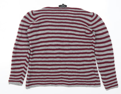 Bexleys Womens Red Striped  Pullover Jumper Size S