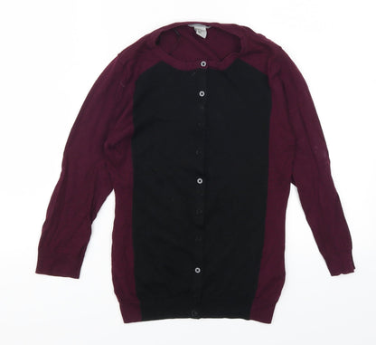 H&M Womens Purple   Cardigan Jumper Size XS  - Plum