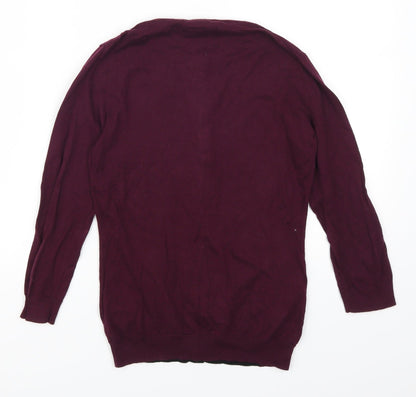 H&M Womens Purple   Cardigan Jumper Size XS  - Plum