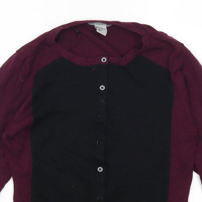 H&M Womens Purple   Cardigan Jumper Size XS  - Plum