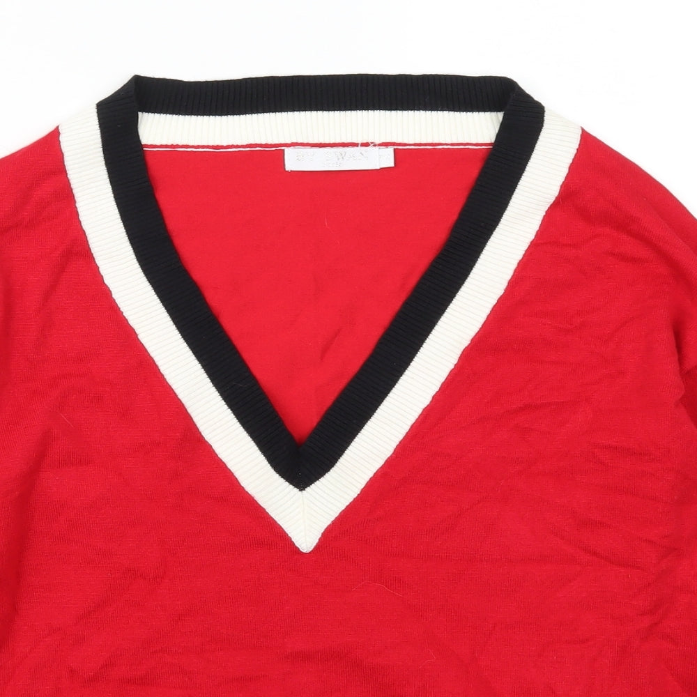 By Swan Womens Red   Pullover Jumper One Size