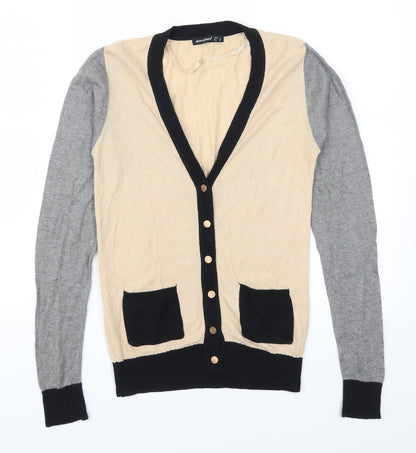 Atmosphere Womens Beige   Cardigan Jumper Size 8  - Colour Block