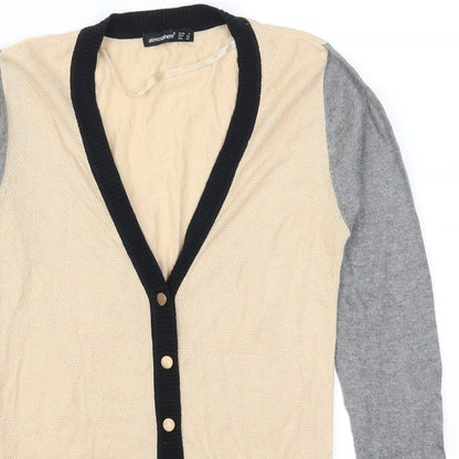 Atmosphere Womens Beige   Cardigan Jumper Size 8  - Colour Block