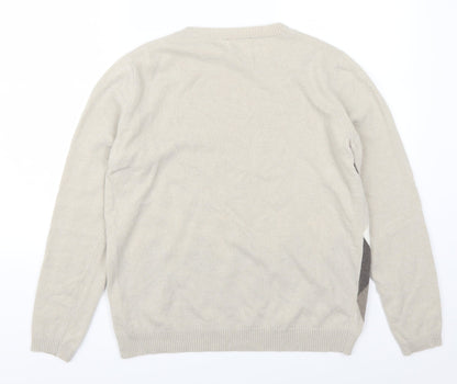 Cotswold Womens Beige Argyle/Diamond  Pullover Jumper Size M