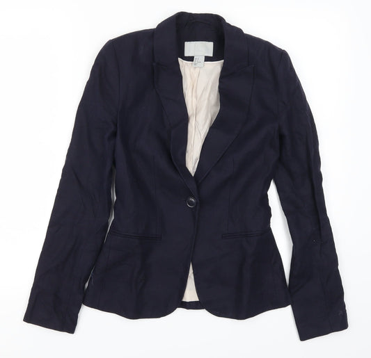 H&M Womens Blue   Jacket Suit Jacket Size 4