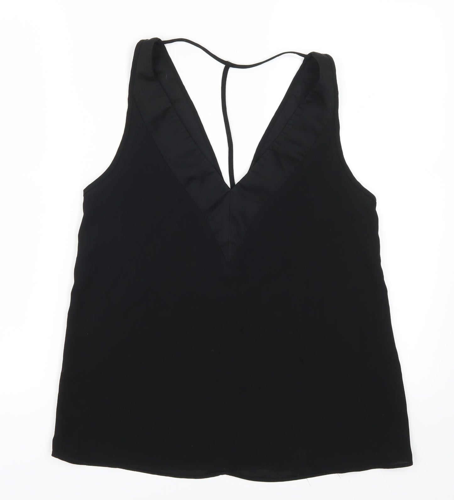 Womens UK Size 8 River Island Black Basic Tank