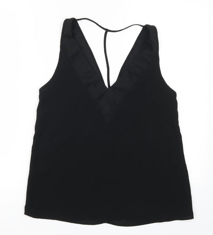 Womens UK Size 8 River Island Black Basic Tank