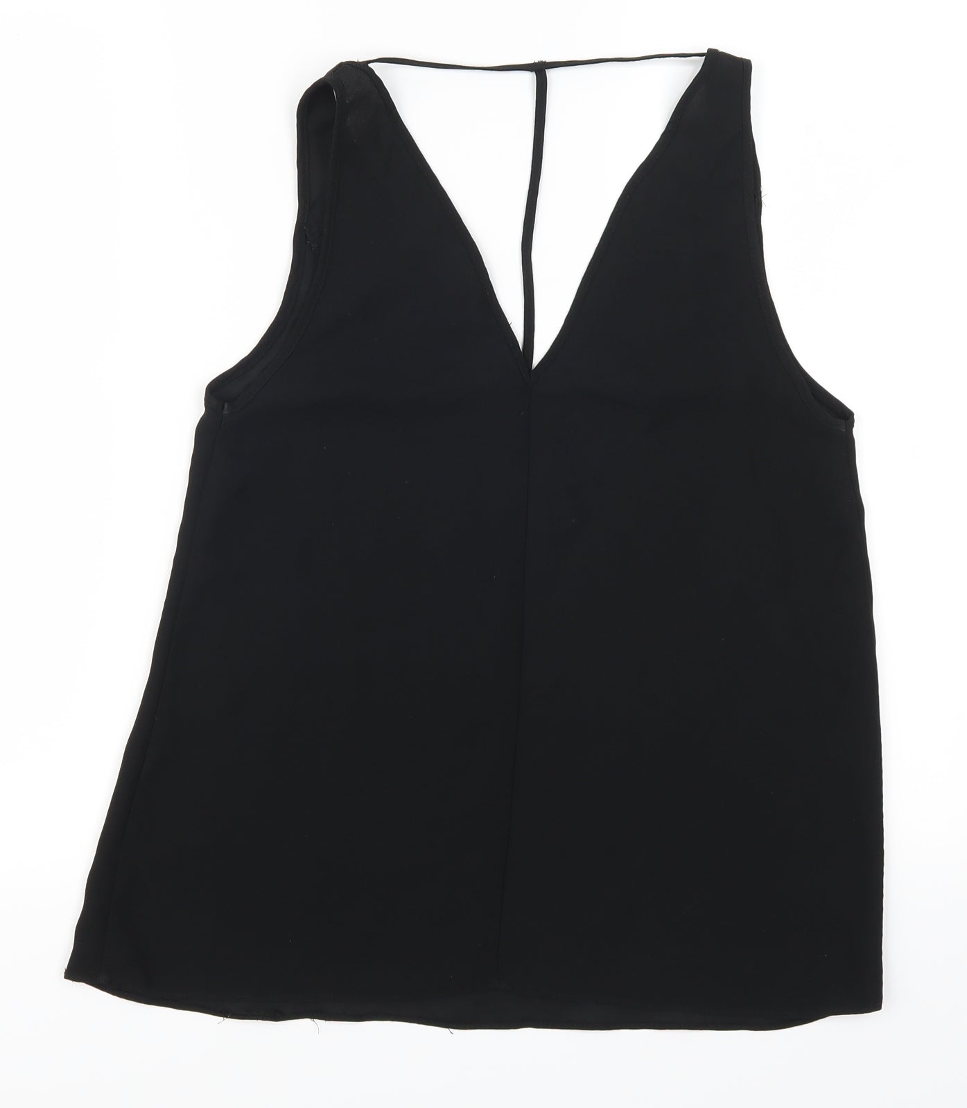 Womens UK Size 8 River Island Black Basic Tank
