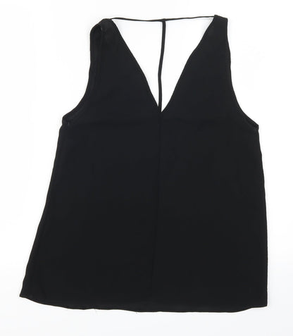 Womens UK Size 8 River Island Black Basic Tank