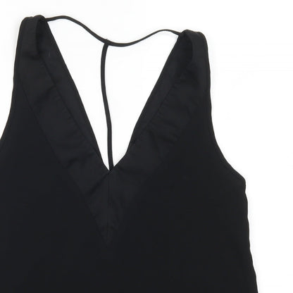 Womens UK Size 8 River Island Black Basic Tank