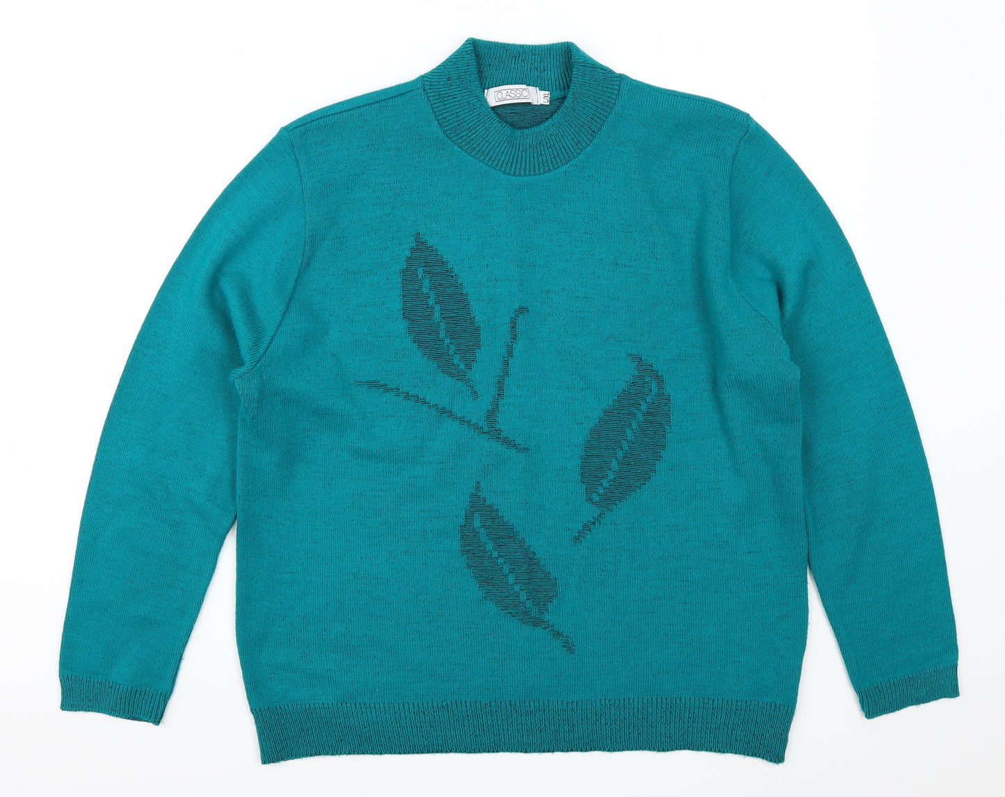 Classic Womens Blue   Pullover Jumper Size L  - Leaf