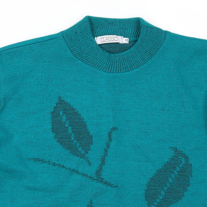 Classic Womens Blue   Pullover Jumper Size L  - Leaf