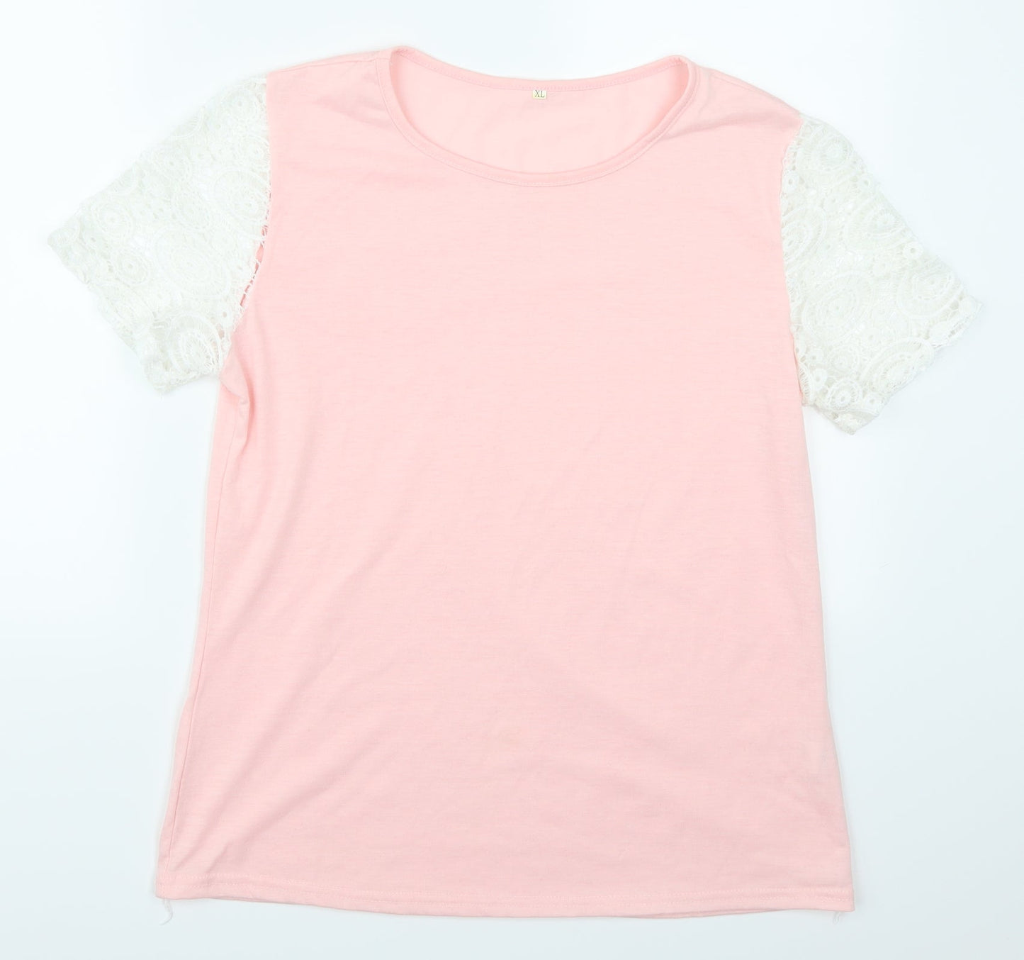 Womens UK Size XL Preworn Pink Basic T-Shirt
