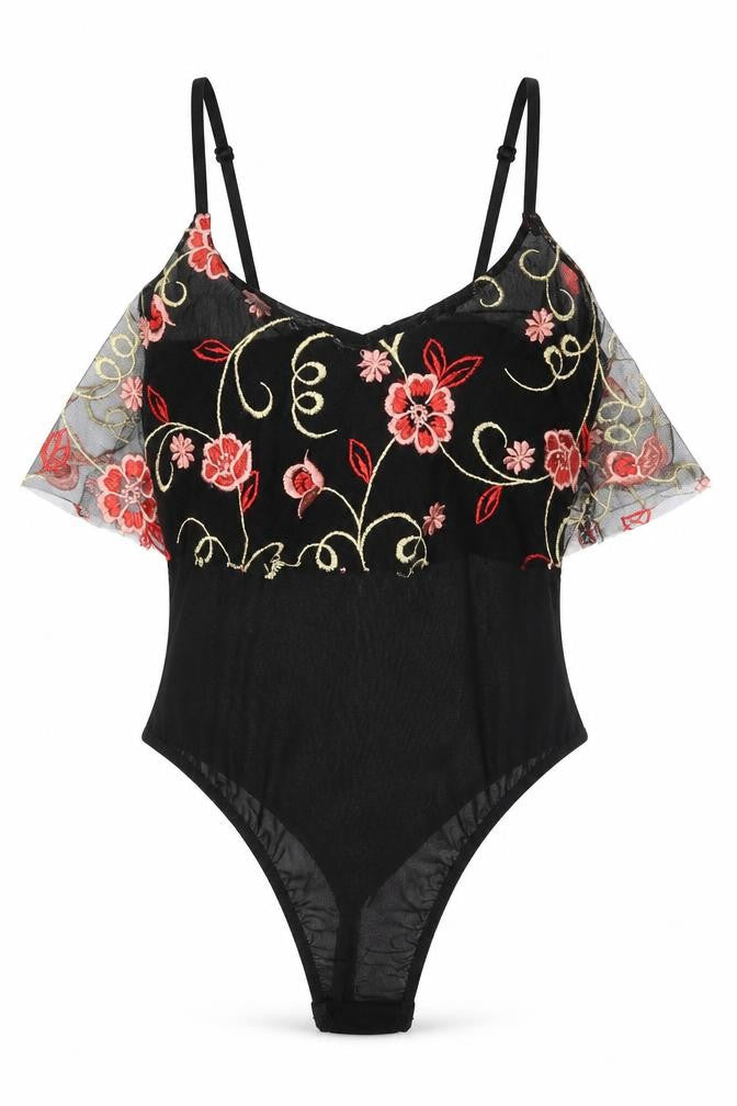 Womens UK Size 4 Missguided One-Piece Black Bodysuit