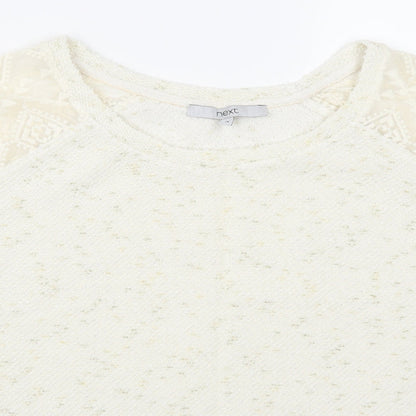 Next Womens Ivory Geometric  Pullover Jumper Size 16