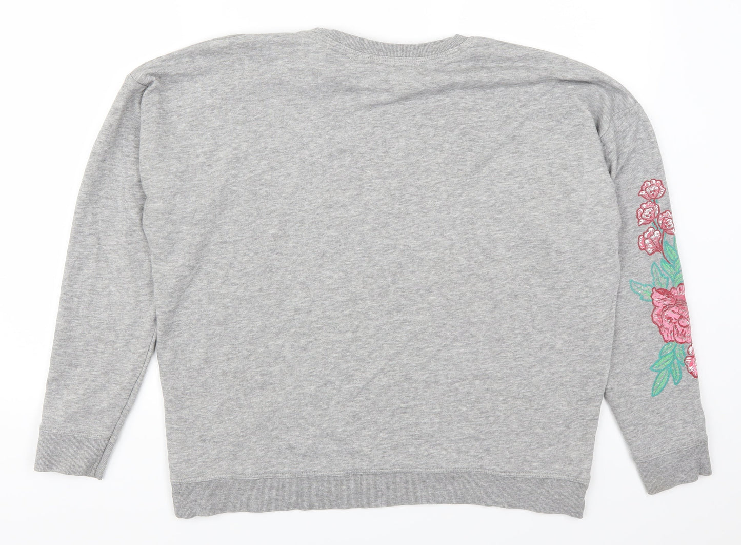 New Look Womens Grey Floral  Pullover Sweatshirt Size 12  - Arizona