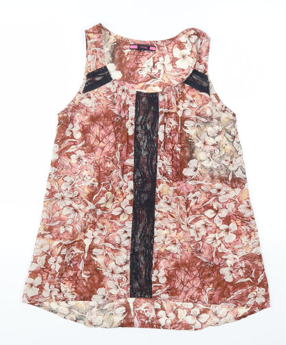 NEXT Womens Pink Floral  Basic Tank Size 8