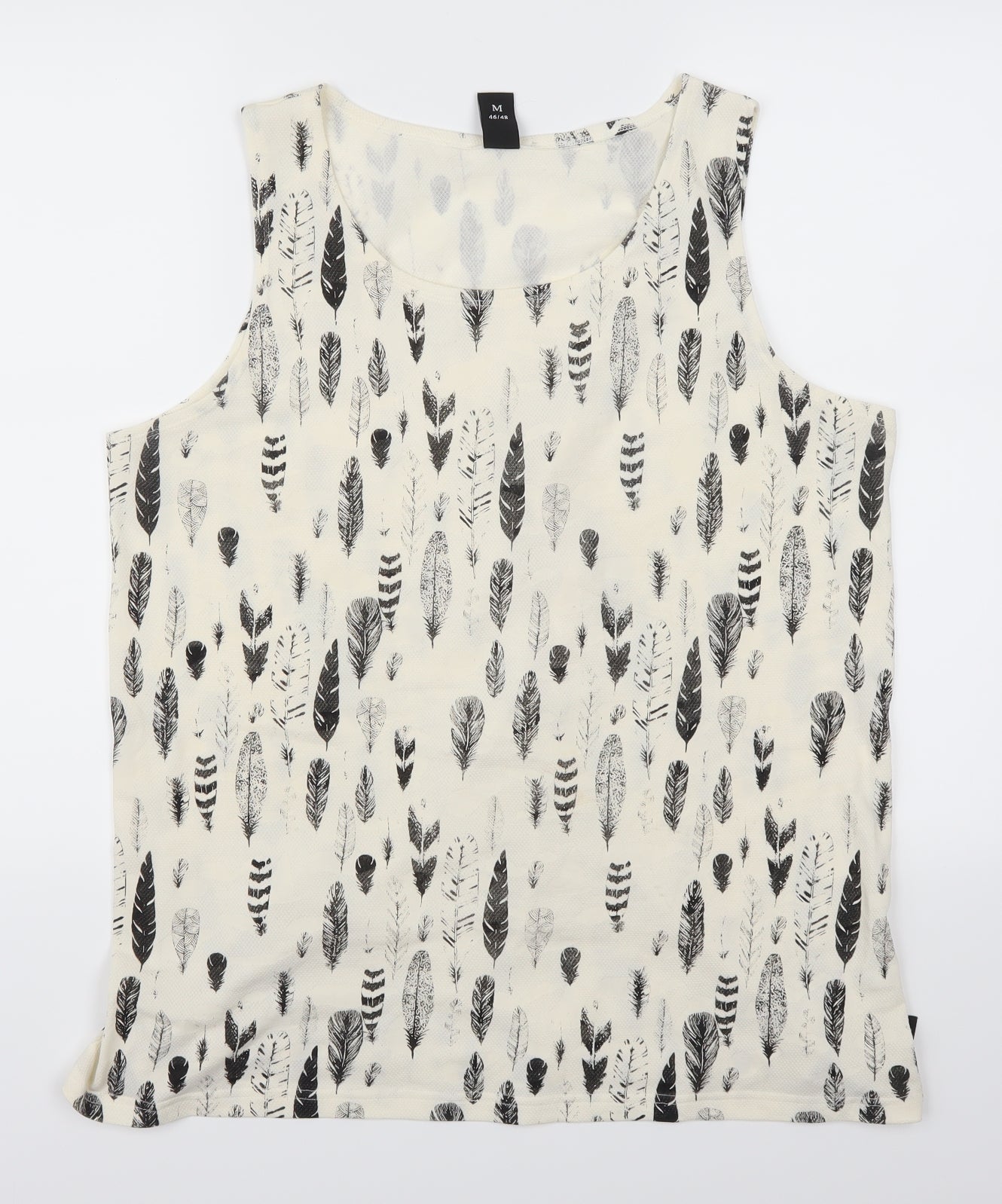 Womens UK Size M Adiva Beige Basic Tank