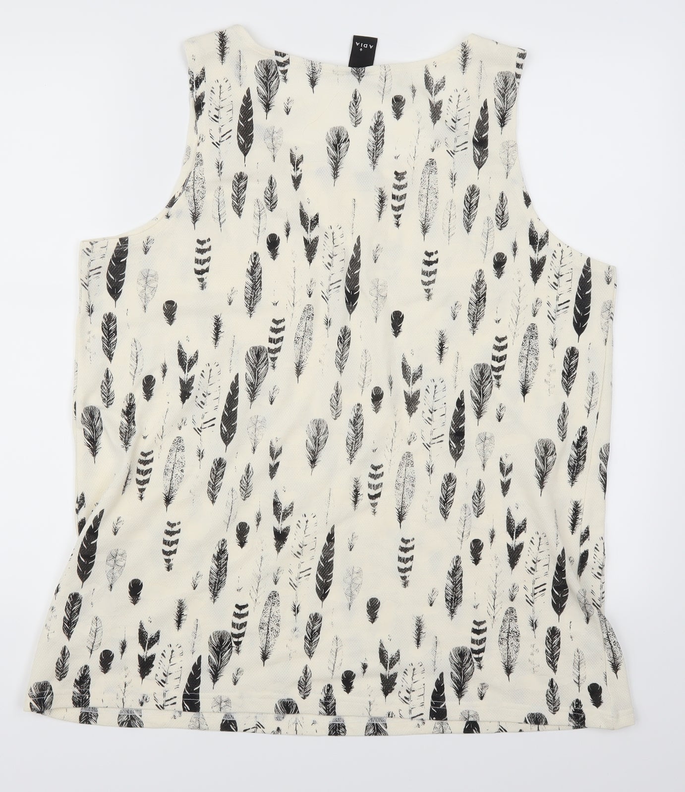 Womens UK Size M Adiva Beige Basic Tank