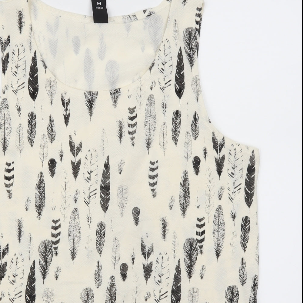 Womens UK Size M Adiva Beige Basic Tank