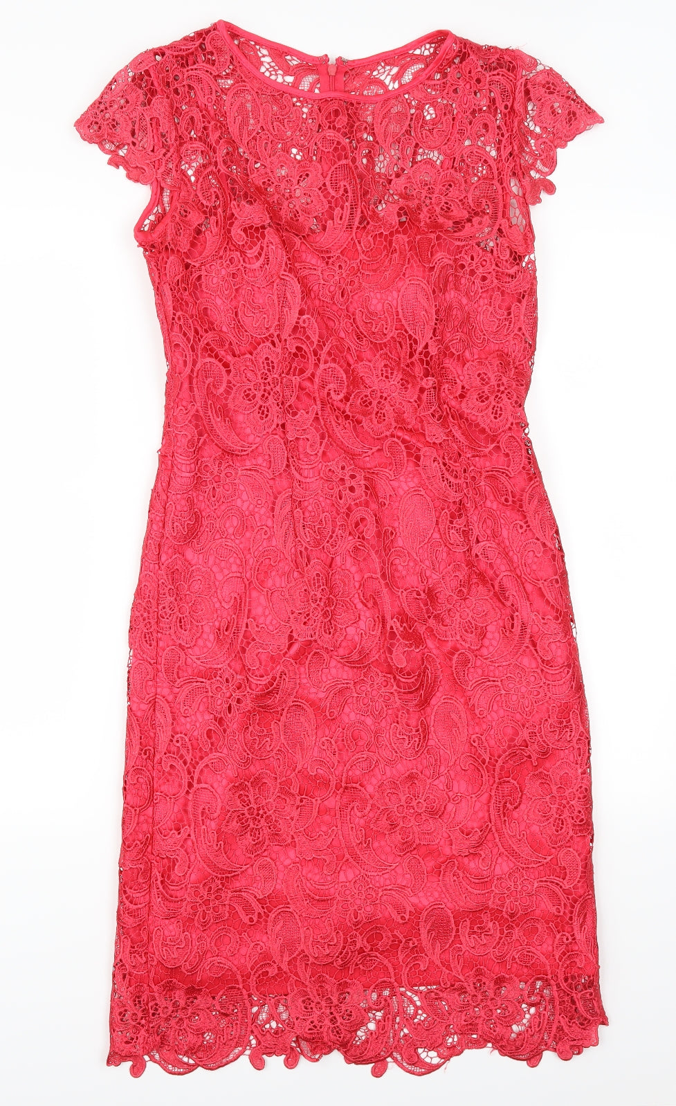 Sttenay Womens Red  Lace Pencil Dress  Size 4