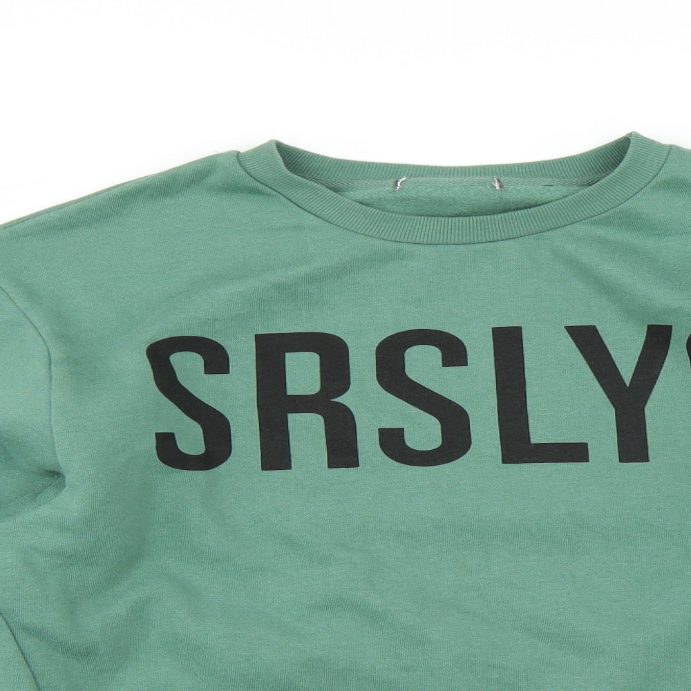 Womens Green   Pullover Sweatshirt