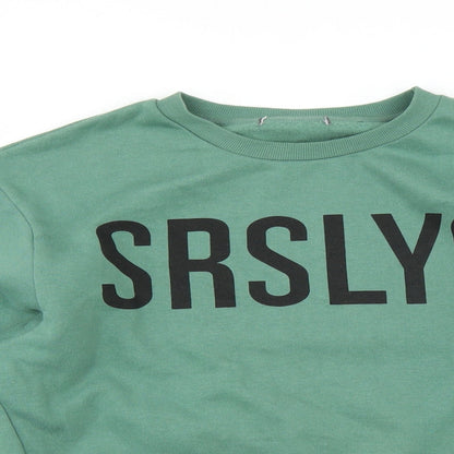 Womens Green   Pullover Sweatshirt