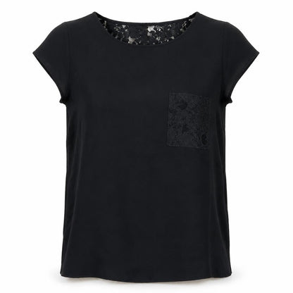 Womens UK Size 10 Springfield Black Basic Blouse