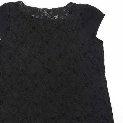 Womens UK Size 10 Springfield Black Basic Blouse