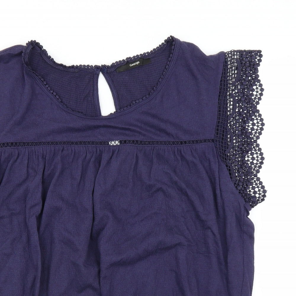 Womens UK Size  George Blue Basic Blouse