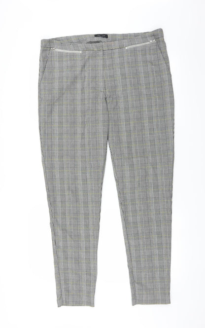 New Look Womens Red Plaid  Trousers  Size 38 in L29 in