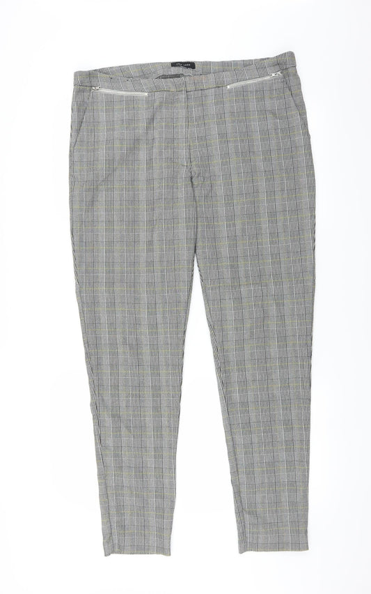 New Look Womens Red Plaid  Trousers  Size 38 in L29 in