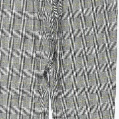 New Look Womens Red Plaid  Trousers  Size 38 in L29 in