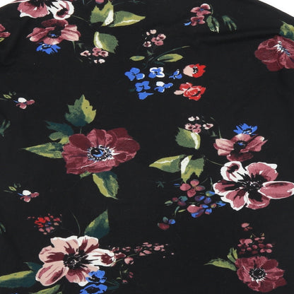 Vero Moda Womens Black Floral  Pullover Jumper Size M