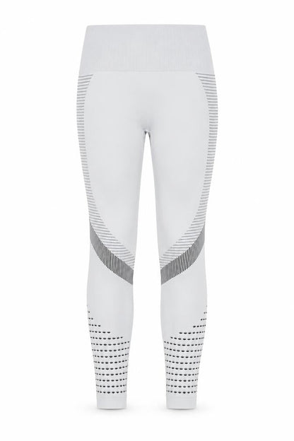 Preworn Womens Grey   Compression Leggings Size L L27 in