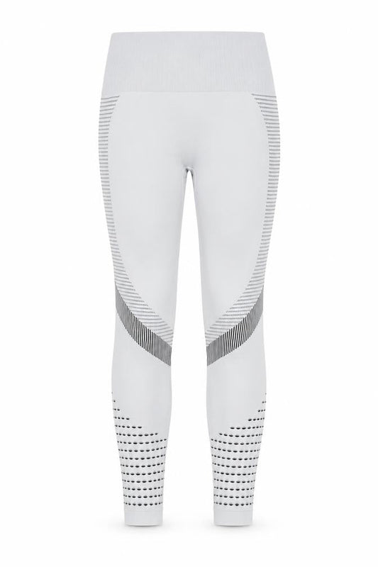 Preworn Womens Grey   Compression Leggings Size L L27 in