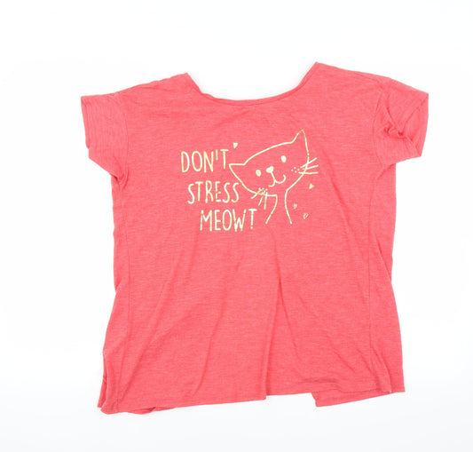 Womens UK Size  George Pink Basic T-Shirt