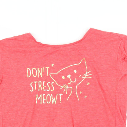 Womens UK Size  George Pink Basic T-Shirt