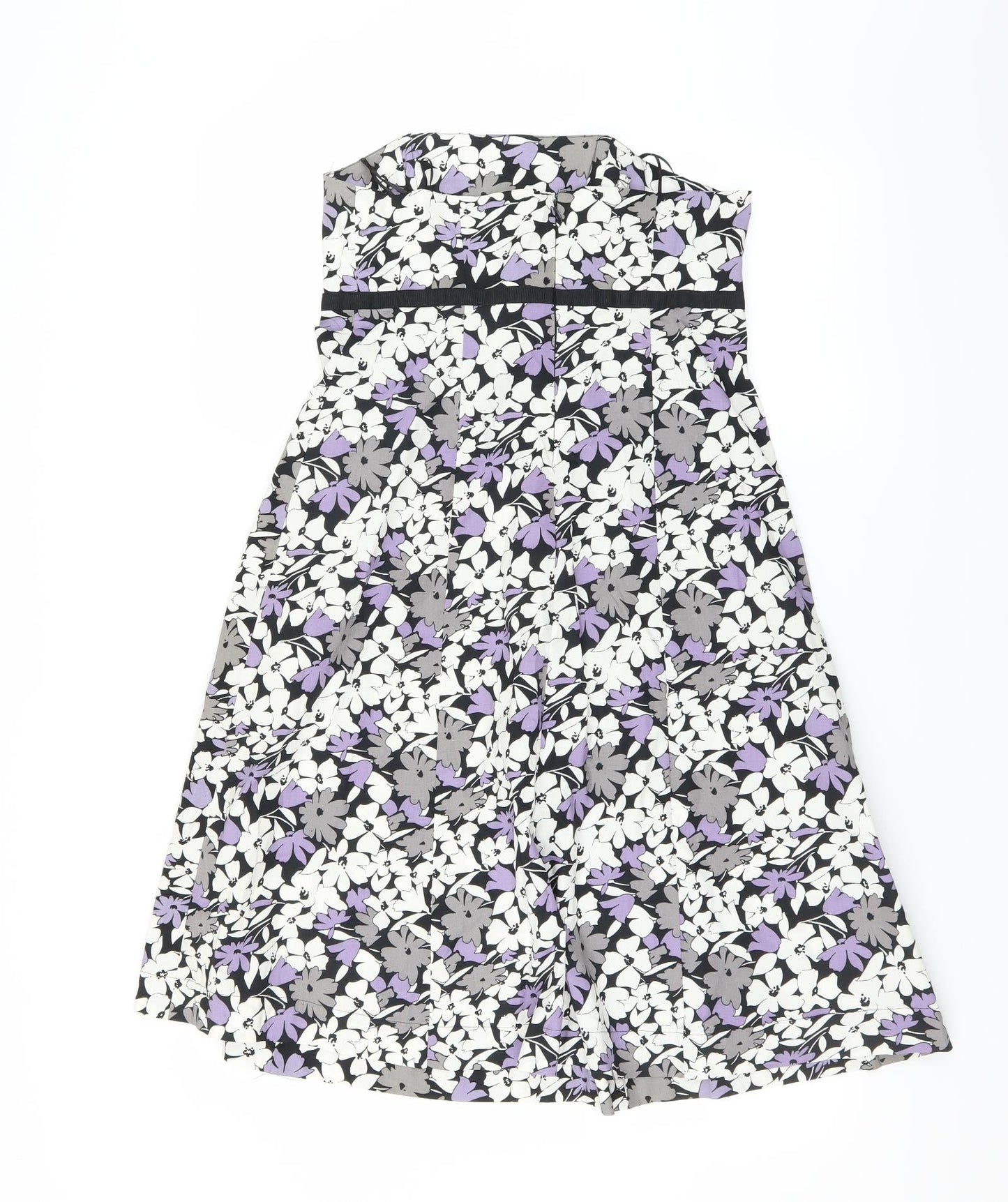 F&F Womens Purple Floral  A-Line  Size 10