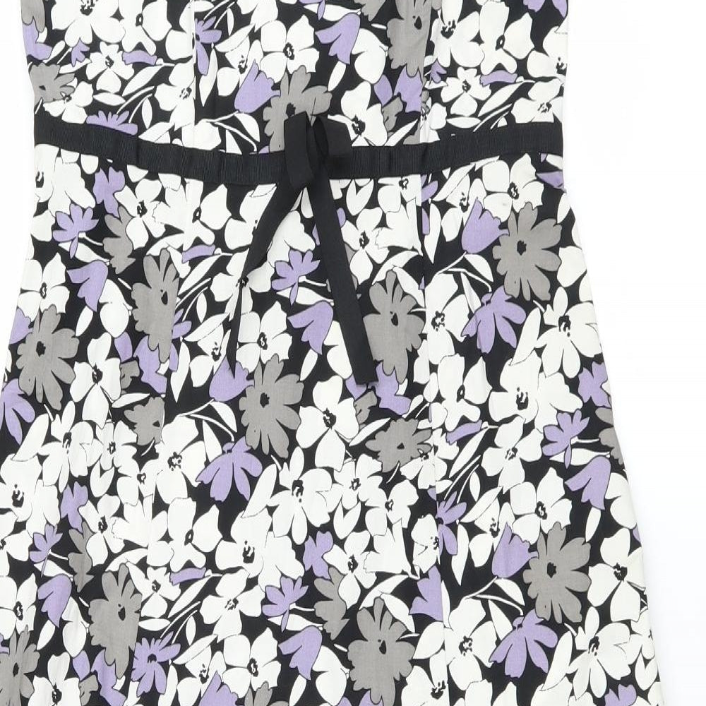 F&F Womens Purple Floral  A-Line  Size 10