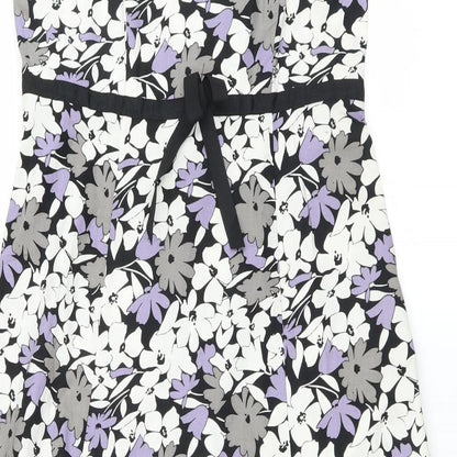 F&F Womens Purple Floral  A-Line  Size 10