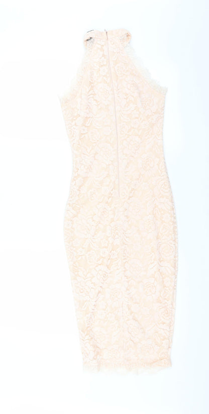 AX Paris Womens Pink Floral  Bodycon  Size 6