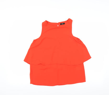 F&F Womens Red   Basic Blouse Size 6